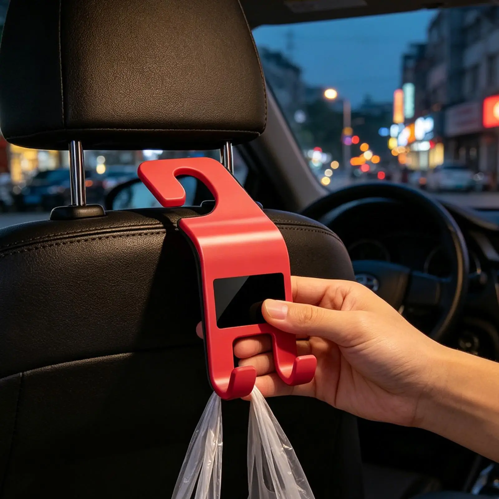 

Headrest Hooks for Car Heavy Duty Non-Slip Organizer Car Seat Headrest Hooks for Bag Clothes Truck SUV Sedan Pickup Automotive