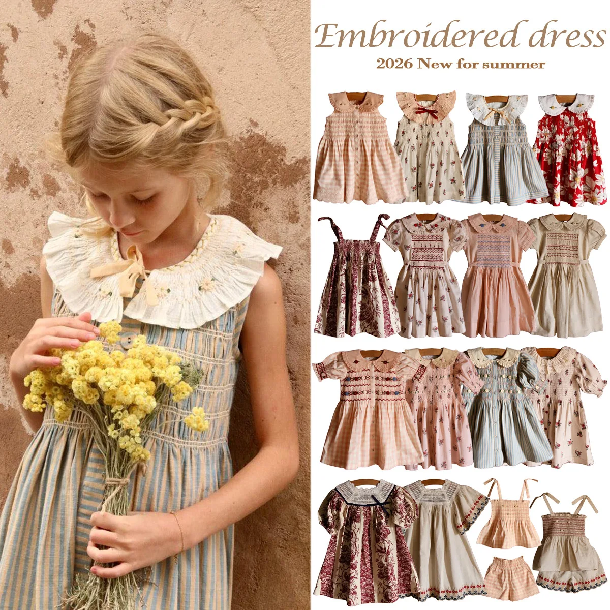 bd-girls'-dress2026-summer-new-pastoral-embroidered-smocked-puff-sleeve-princess-shirt-dress