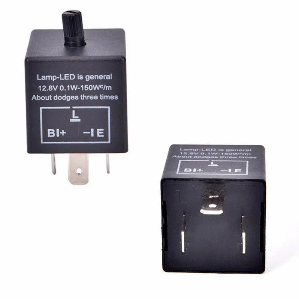 Car Turn Signal Indicator LED Turn Signal Flasher Relay 3-Pin ABS 12V 3-Pin 5.5*3*3cm CF13 YN LED Indicator Relay