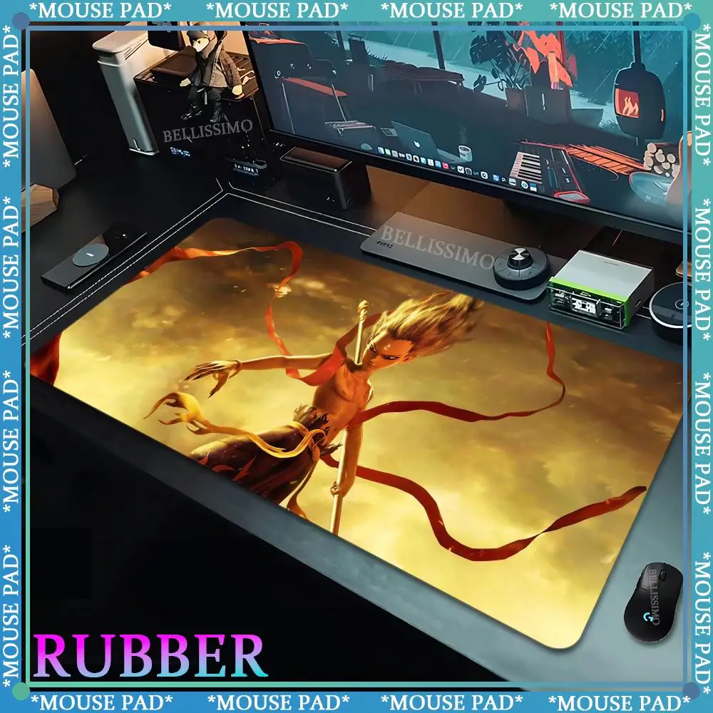 The anime character Nezha Mouse Game pads Pad Oversized Anime Cute desktop accessories Computer gamers Mouse Pad