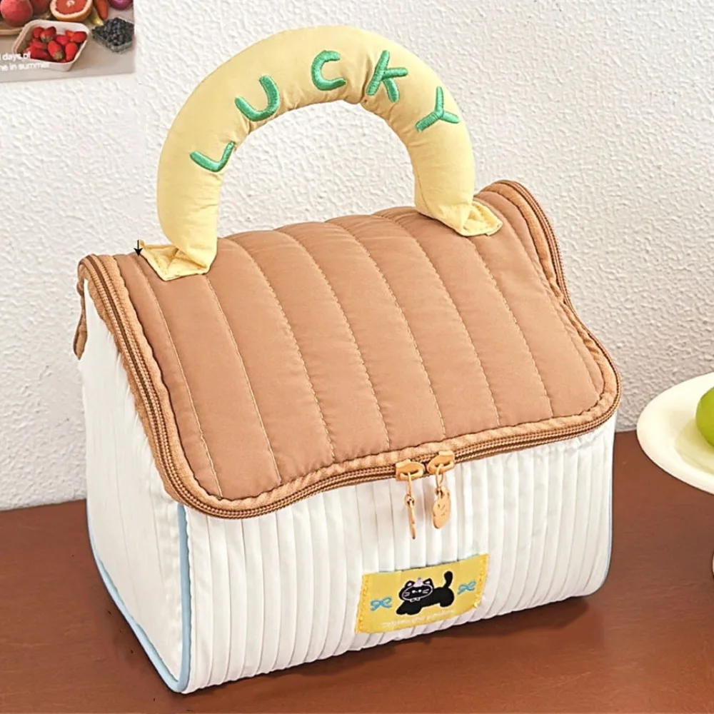 

Large Capacity Cute Cabin Makeup Bag House-shaped Square Handheld Cosmetic Case Zipper Kawaii Portable Storage Bag Girls