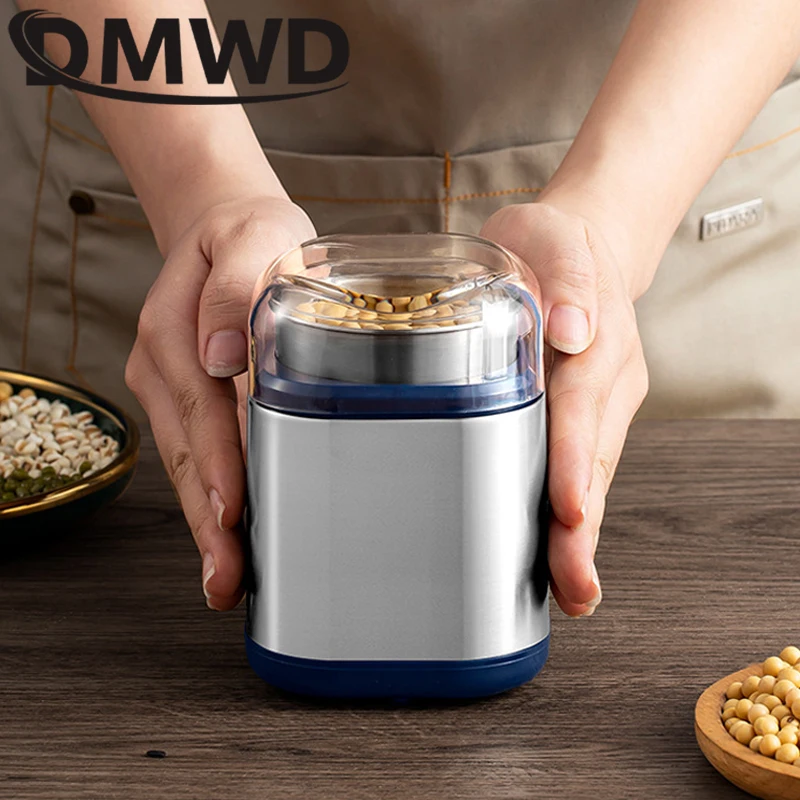 110V/220V Electric Coffee Grinder Herbs Grain Crusher Burr Mill Nuts Seeds Coffee Bean Grinding Machine Stainless Steel Blade