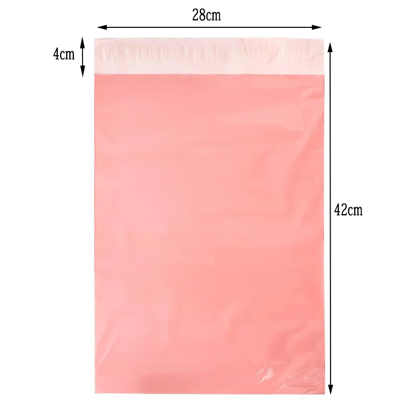 100Pcs Pink Plastic Mailer Shipping Bags Waterproof Mailing Envelopes Self Seal Post Transport Bags Courier Bag Packaging Bags