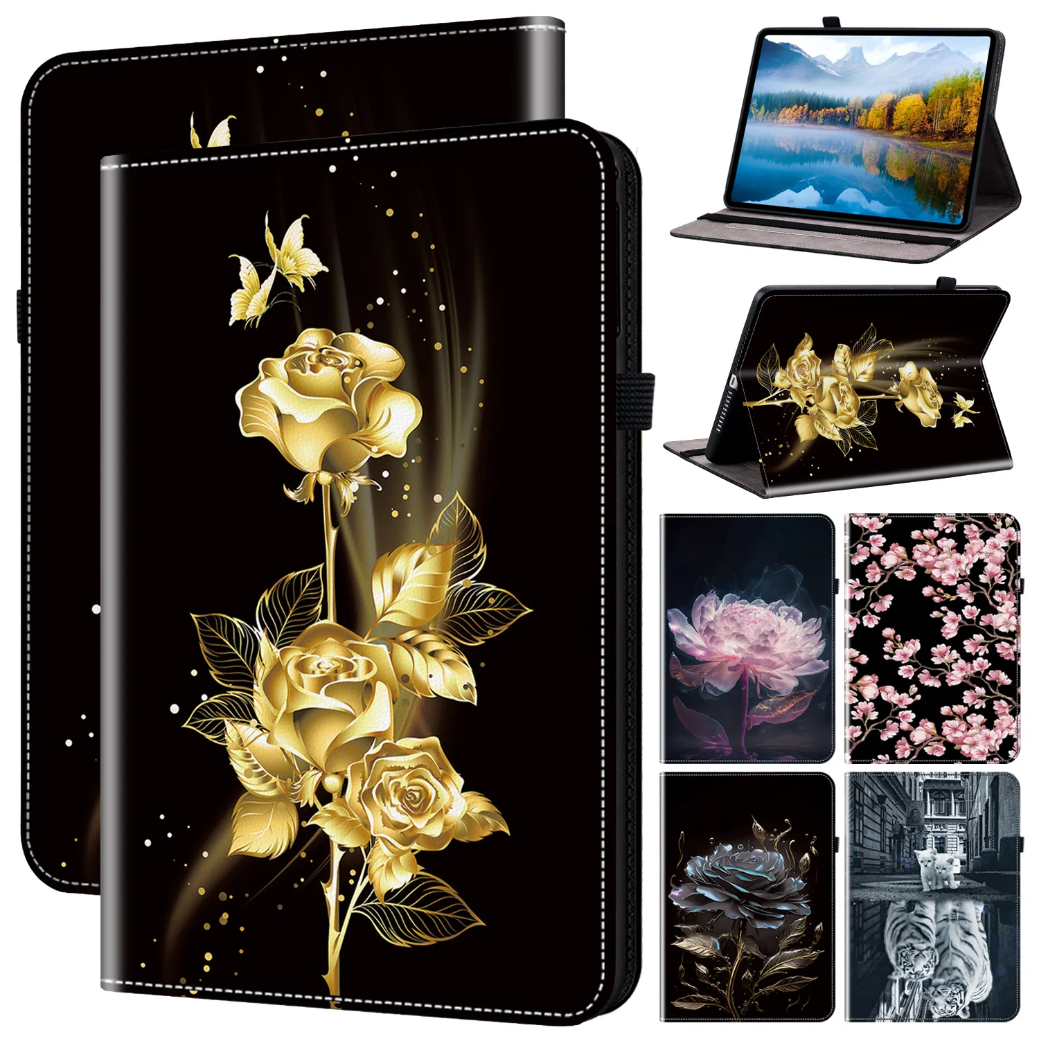 

Чехол-подставка для Xiaomi Redmi Pad Pro 2024 12,1 дюйма, задняя крышка из ТПУ, роскошный ударопрочный чехол из искусственной кожи с отделением для карт и держателем для ручки