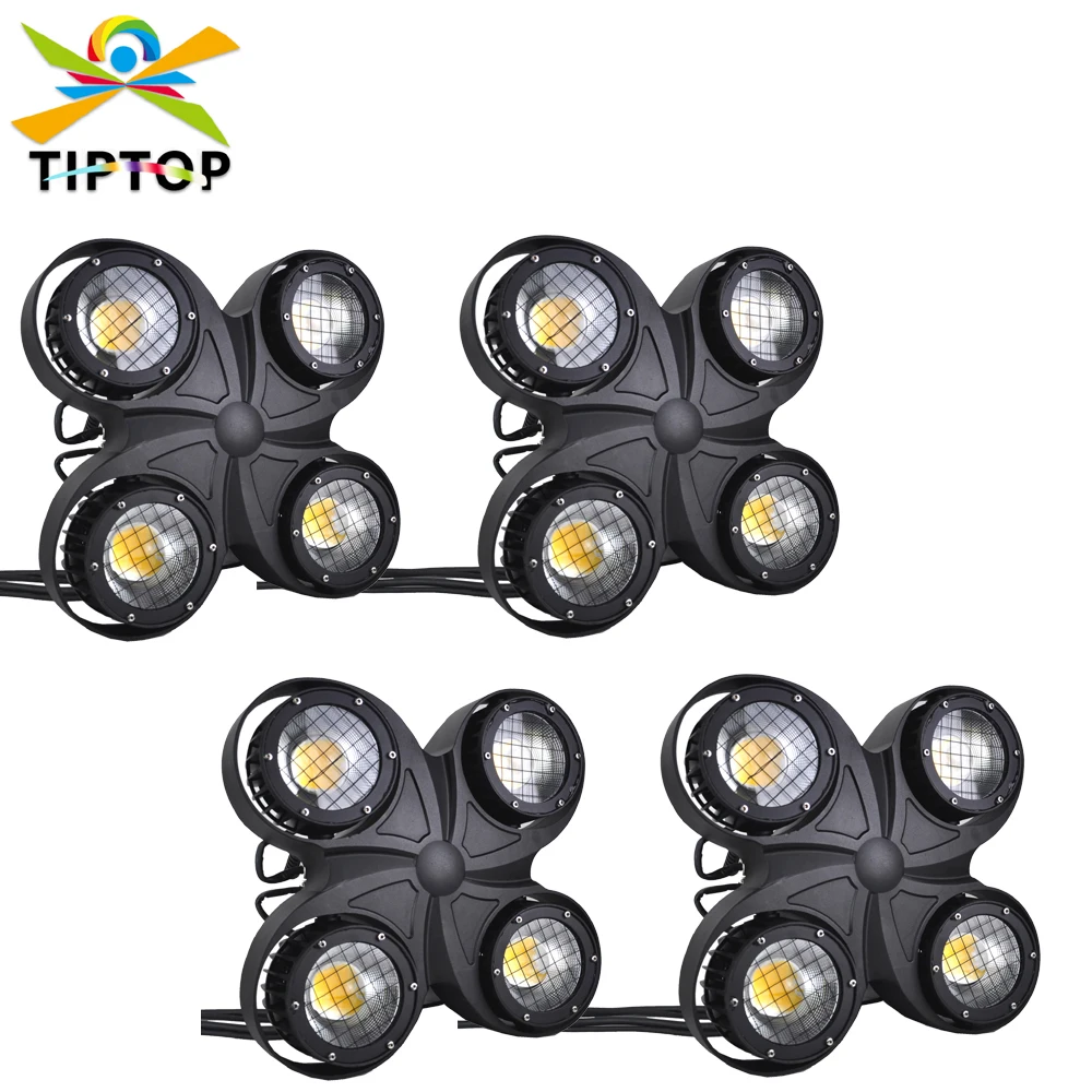 4 แพ็ค 4x100W กันน้ํา COB Matrix Blinder Light คุณภาพสูง LED COB ล้างแสงพิกเซลสี Lightshow Christmas Party