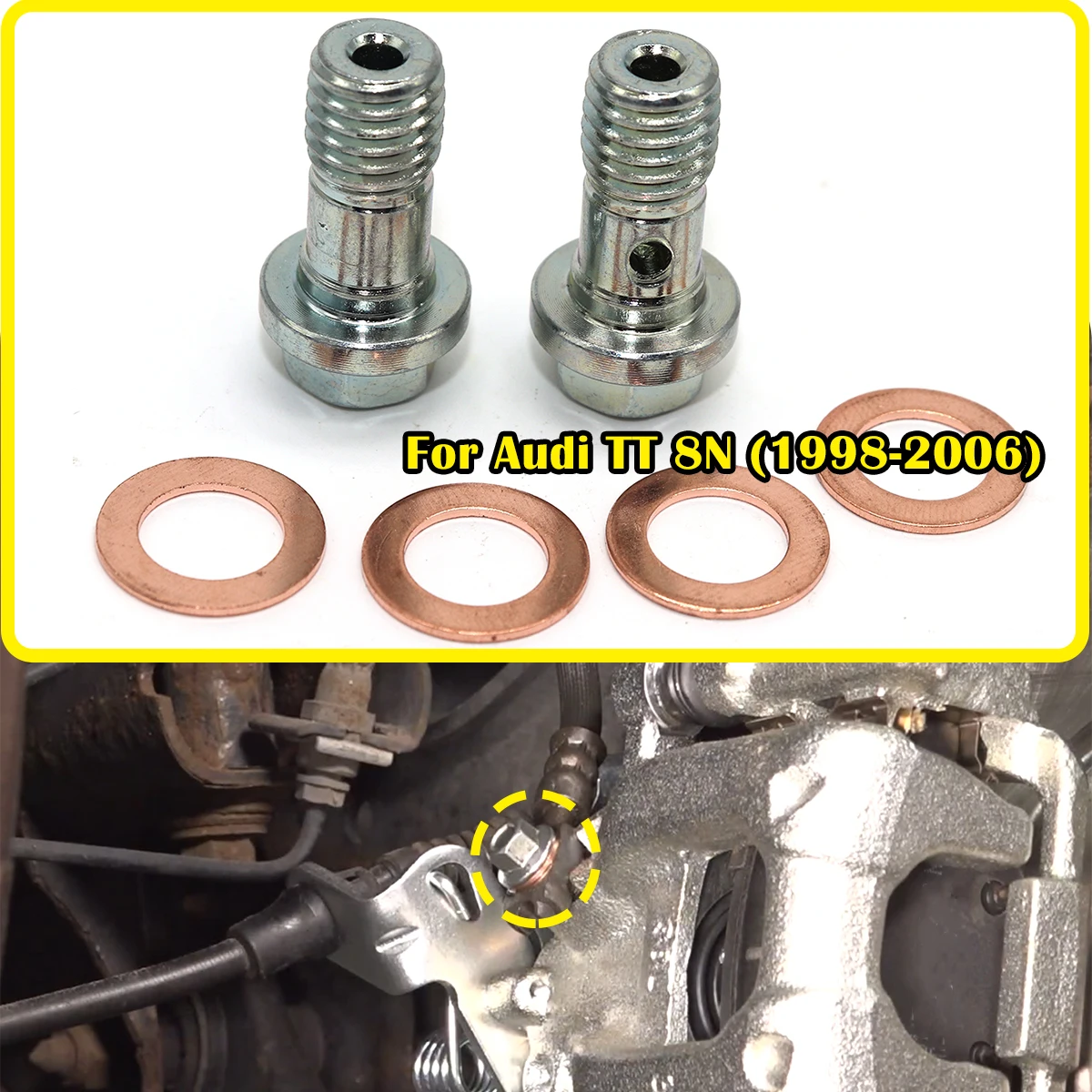 

Caliper Hose Lines Banjo Fittings Bolts For VW Golf MK7 MK6 MK4 MK3 Tiguan Passat 362 Lupo 365 Sealing Crush Washers Repair Kit
