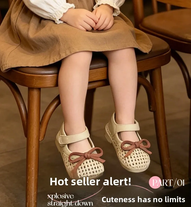 Prinzessinnen-Mädchen-Sandalen 2026 Neue Sommer Anti-Rutsch Weiche Sohle Niedliche Schleife Atmungsaktive Kinderschuhe Baby Kleinkind Strand-Sandalen – Detail 4