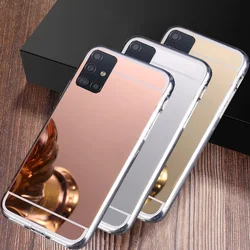 Ayna TPU telefon kılıfı için Samsung A15 A25 A35 A55 A14 A24 A34 A54 A13 A23 A33 A53 A12 A22 A32 A52 A51 A71 A50 arka kapak