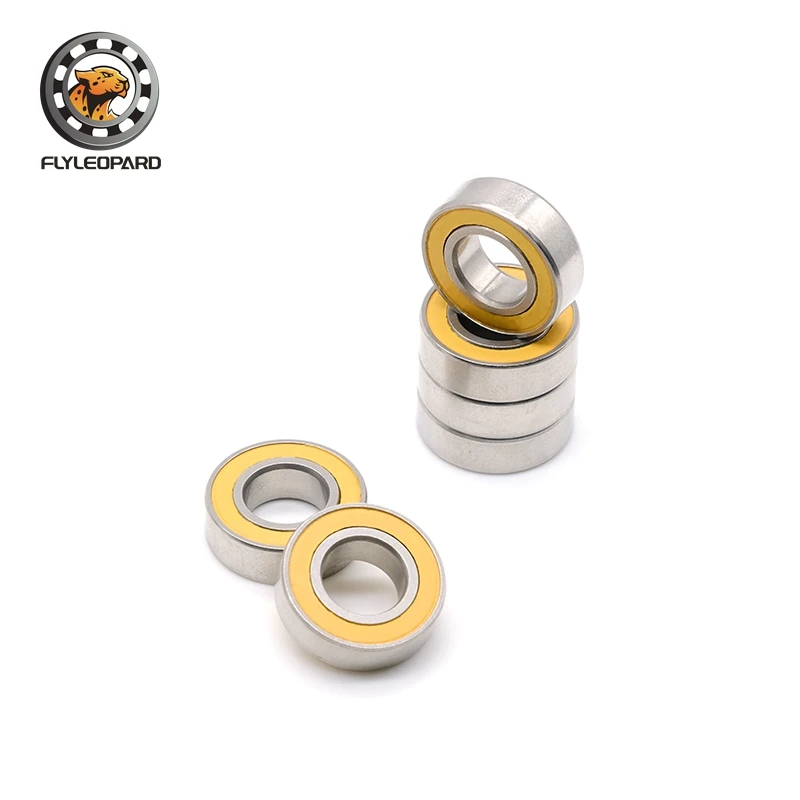 Imagem -03 - Rolamentos de Esferas Cerâmicos Híbridos em Miniatura Aço Inoxidável S6882rs cb Abec7 Abec-7 8x16x5 mm 10 Peças