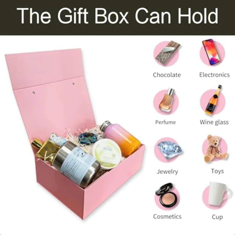 Caja de regalo rosa 11x7,6x3,5 pulgadas
