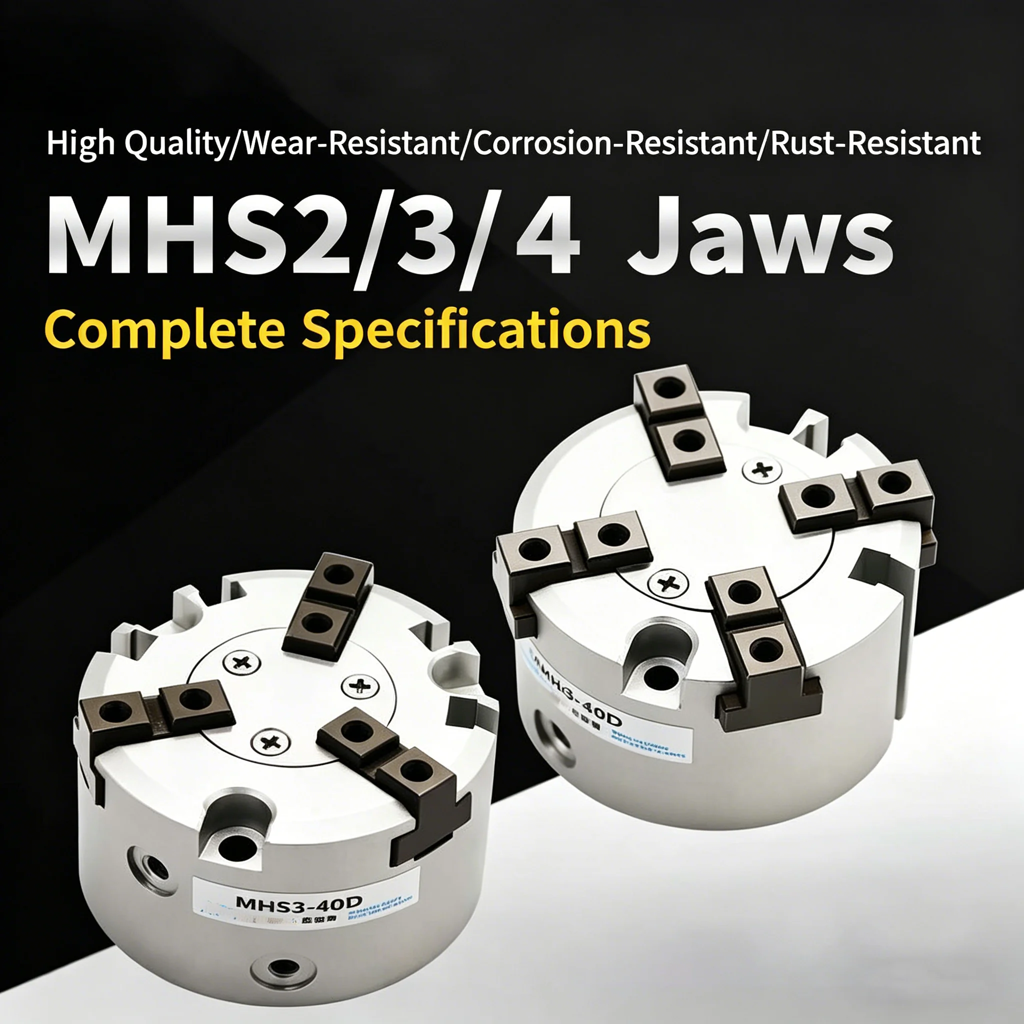 

MHS2/MHS3/MHS4 Series 2/3/4 Finger Pneumatic Gripper Replacement Double Action Rotating Air Cylinder 16D/20D/25D/32D/40D/50D