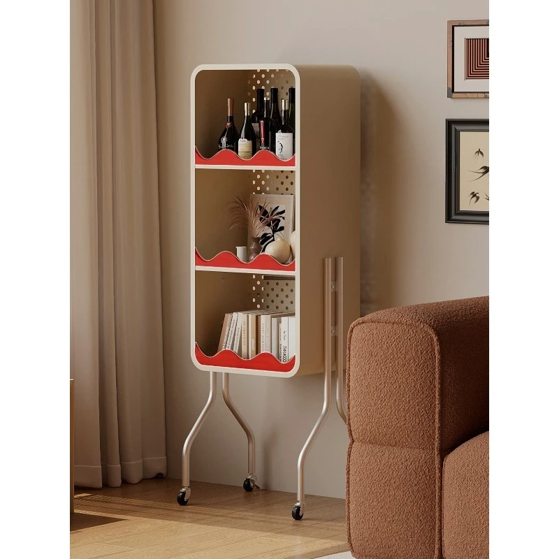 Removable shelf, home living room, floor-to-ceiling multi-layer wrought iron bookshelves, light luxury