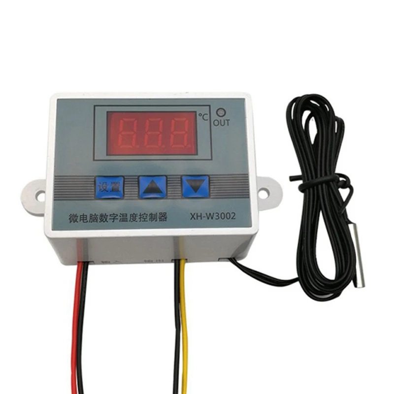 XH-W3002 Microcomputer Digital Thermostat With Probe Heat Cool Temp Thermostat Control Switch