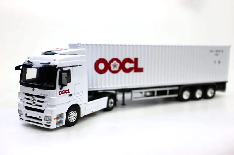 Diecast Toy Model Gift 1:50 Scale BE-NZ Actors Tractor Trailer K Line,CMA CGM,TEX,APL,OOCL Container Transport Truck Vehicles