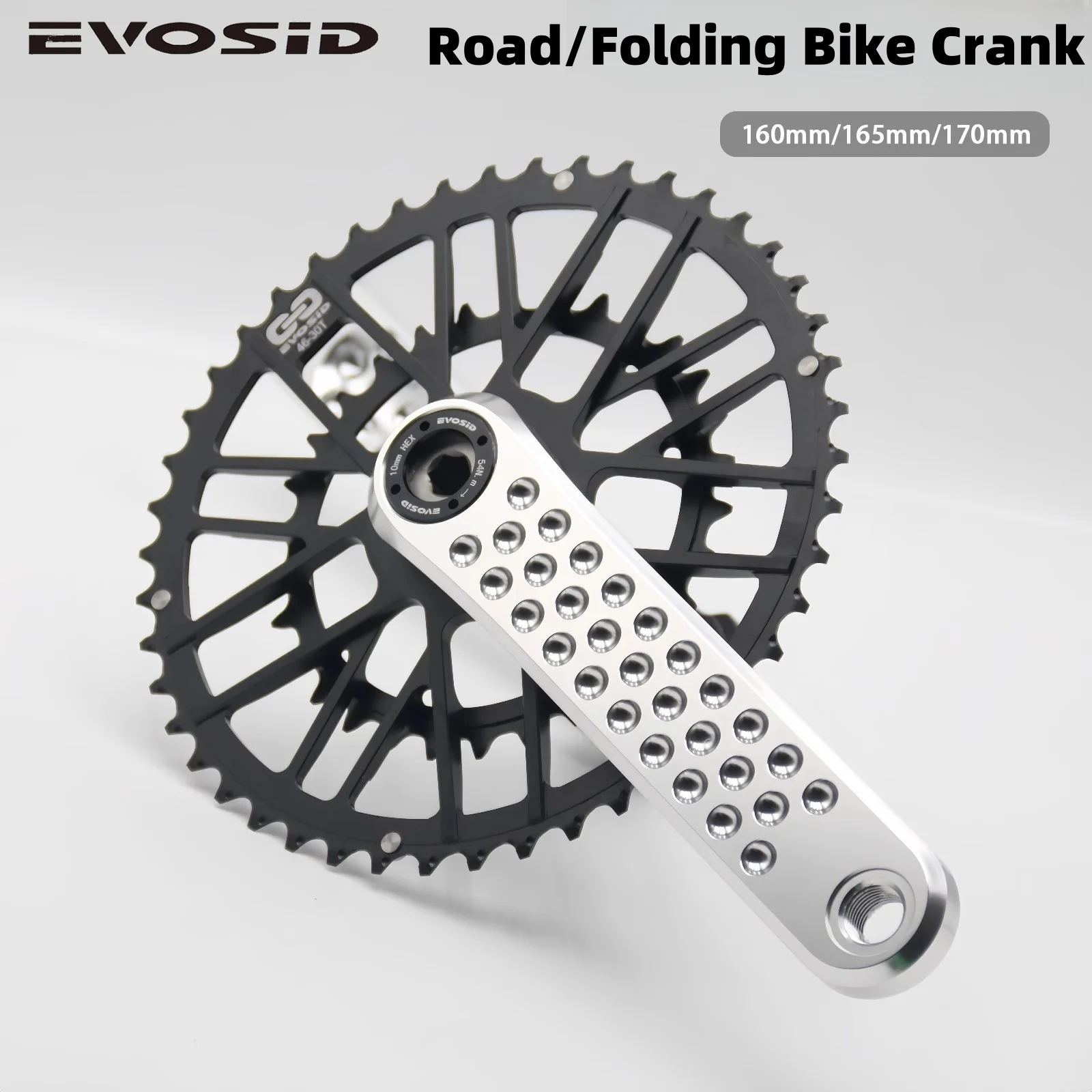 

EVOSID Road Bike Crankset 160MM 165/170mm Hollow Crank Integrated Fire Crank 11/12S Speed Folding Bicycle Crank GRAVEL Bike Part
