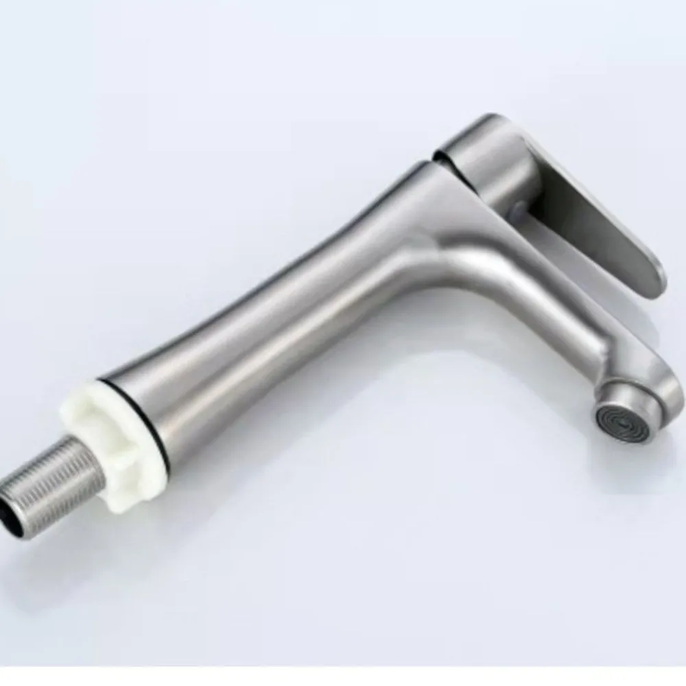 

Single Handle Stainless Steel Faucet Rust-proof Multi Functional Single Cold Basin Sink Faucet Easy Installation Anti-Leakage