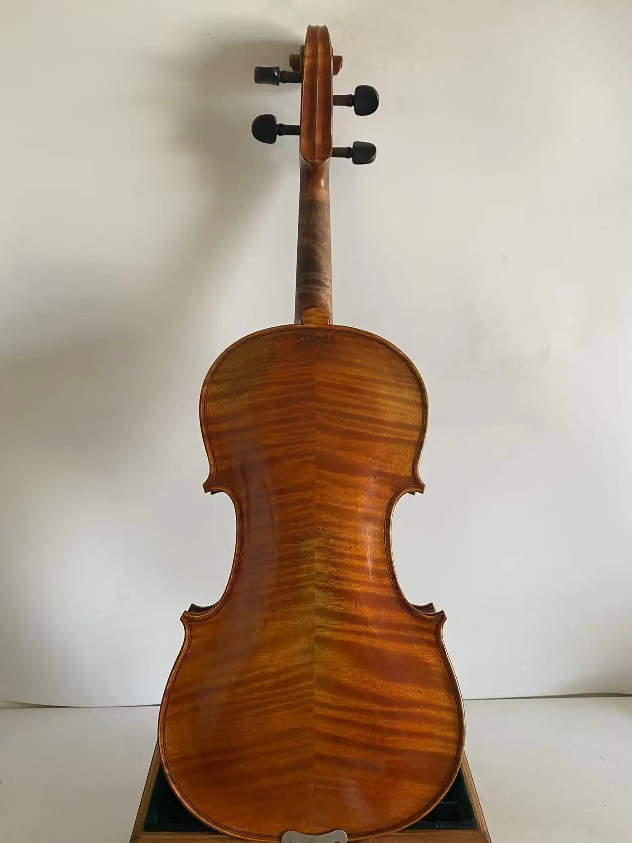 4/4 كمان ستاينر موديل ملتهب من خشب القيقب الخلفي من خشب التنوب مصنوع يدويًا من قطعتين من الخلف