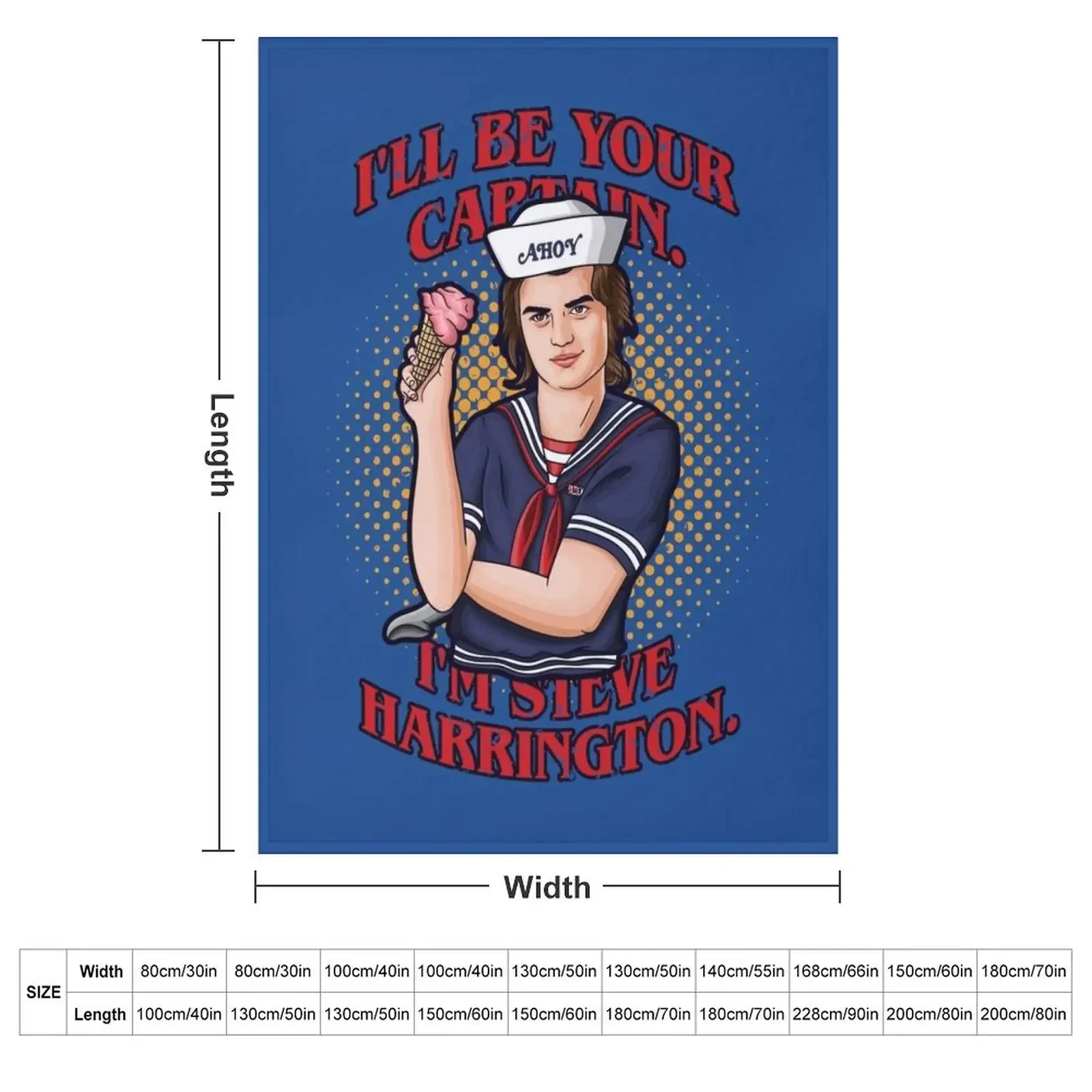 I'll be your captain. I'm Steve Harrington Throw Blanket Sofa Quilt Blankets For Bed Blankets