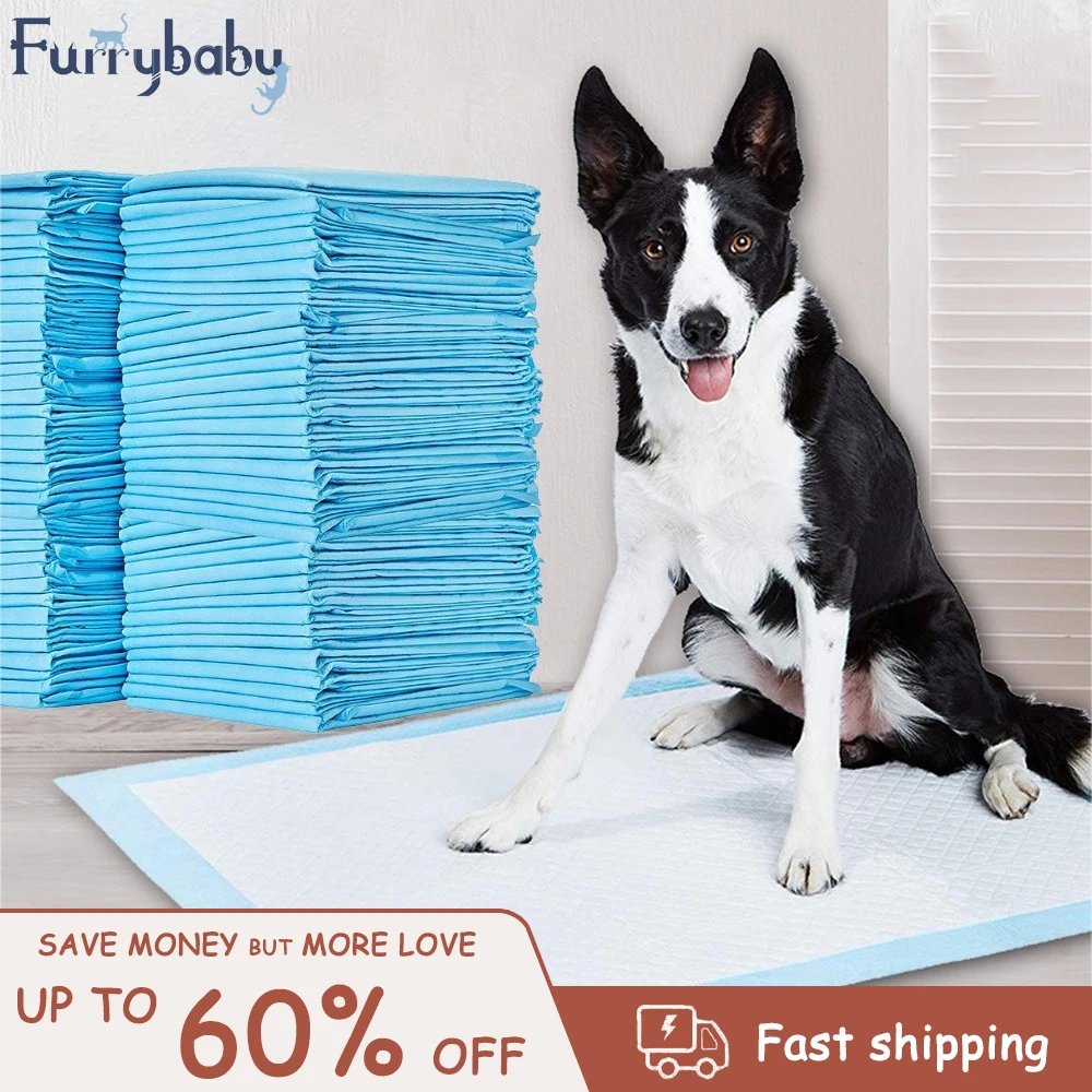 100Pcs Super Absorbent Pet Diaper Dog Training Pee Pads Disposable Healthy Nappy Mat For Cats Dog Diapers Quick-dry Surface Mat