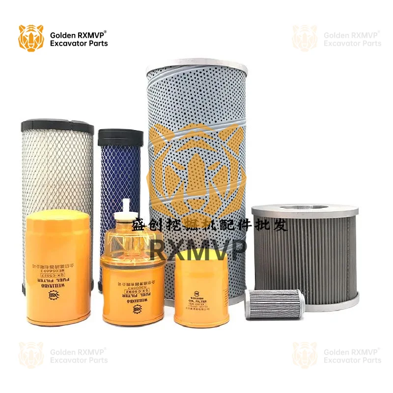 For  Sdlg Lg665f 65e Engine Oil Filter Element Diesel Grid Air Oil Oil Water Hydraulic Return Oil  Accessories Excavator