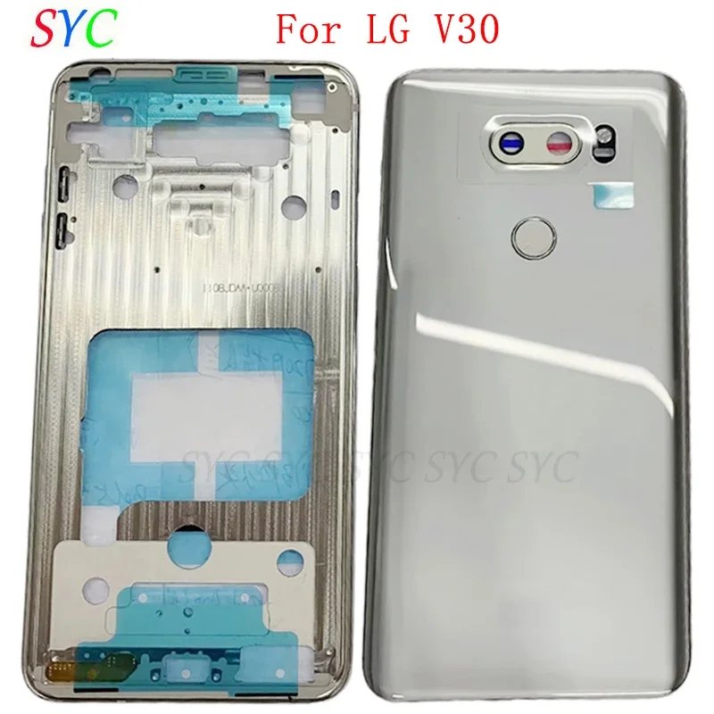 Rear Door Battery Cover Housing Case For LG V30 Back Cover with Middle Frame Repair Parts