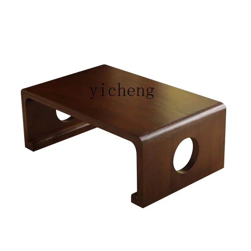 

solid wood tatami coffee table zen tea balcony platform low table simple kang kang several