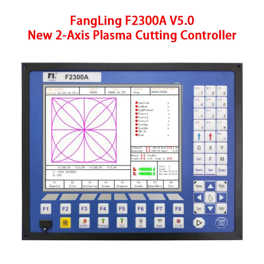 

New F2300A F2300AT CNC Operating System Flame Plasma Gantry Cutting Machine Controller CNC Flame Desktop 2300A