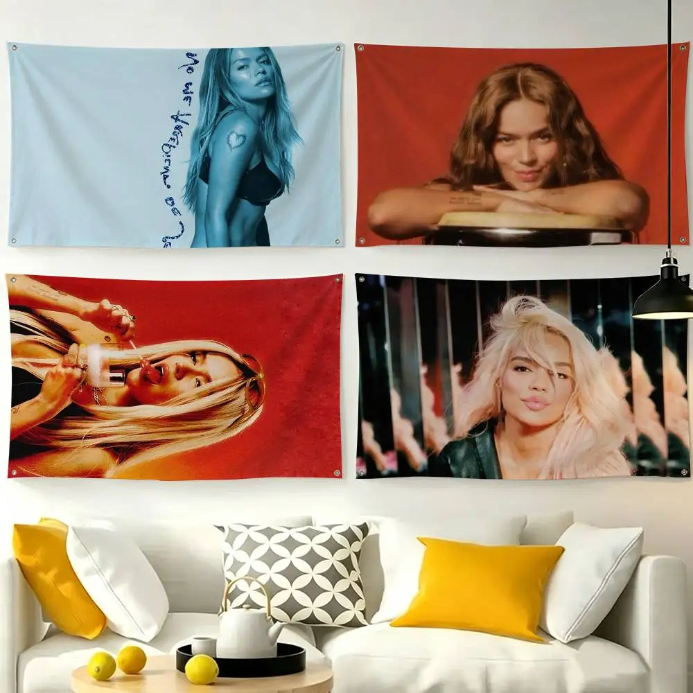 Singer K-Karol G  Flags Wall Hanging Tapestry Outdoor Garage Room Decorative flag Background Blanket