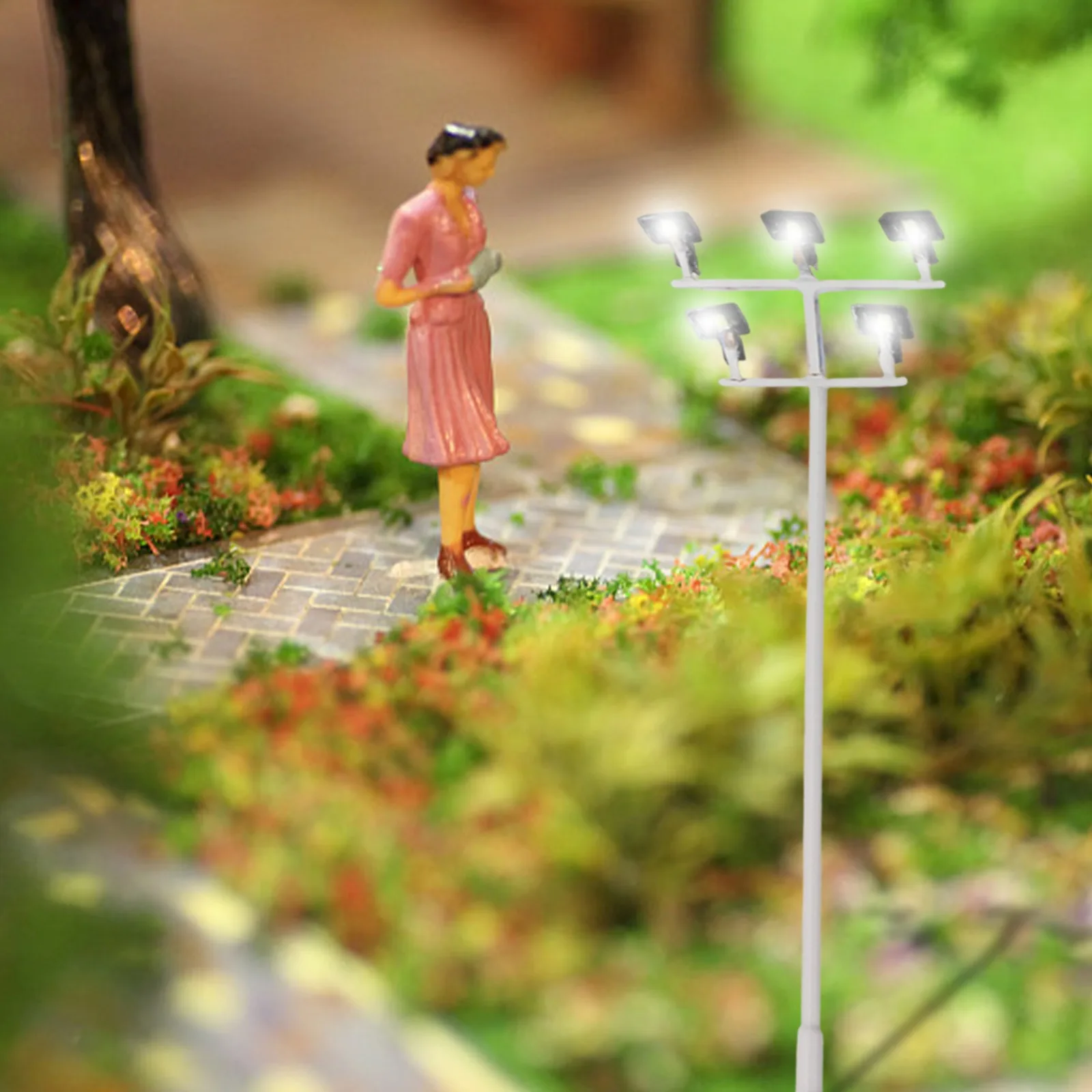 Street Light Square Light Lamp Model 5-LED 10 Cm 2 Pack 3V Bright White Home Decoration Practical High Quality