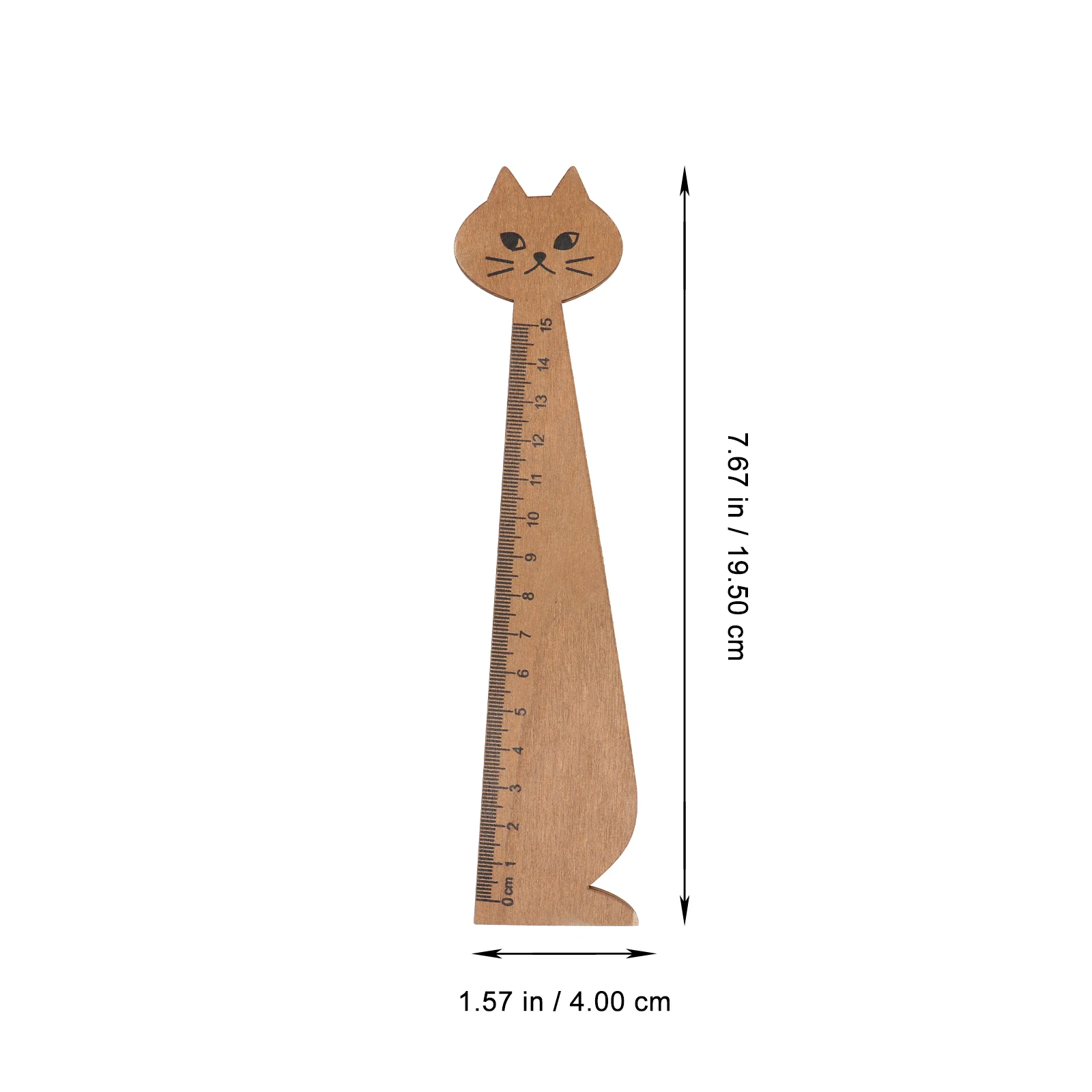 Règle de conception de chat rétro, 10 pièces, règle de dessin en bois, outil d'apprentissage de l'écriture manuscrite pour enfants, papeterie scolaire précise