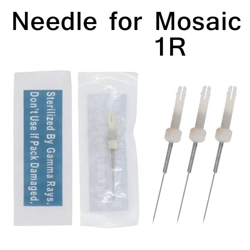 100pcs/bag 1 Prong Dermograph Tattoo Machine Needles Agulhas 1R for Permanent Makeup Machine Tattoo Needle Eyebrow Lip