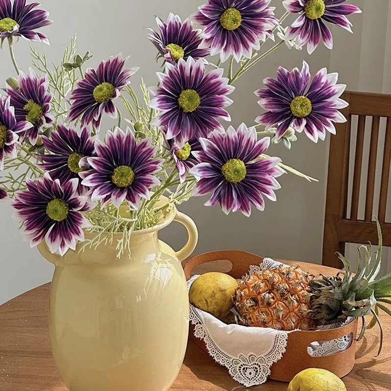 Artificial Daisy Flowers for Table Decoration, Decorative Silk Flowers, Monochromatic Chrysanthemum High-gradeLiving Room Autumn