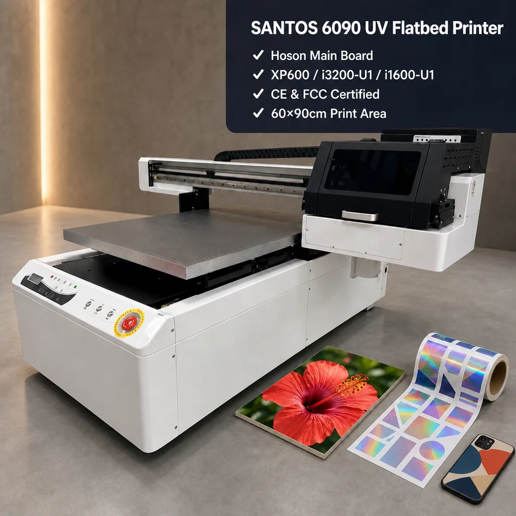 Commercial Glass Printing - 6090 UV Flatbed Inkjet Printer XP600