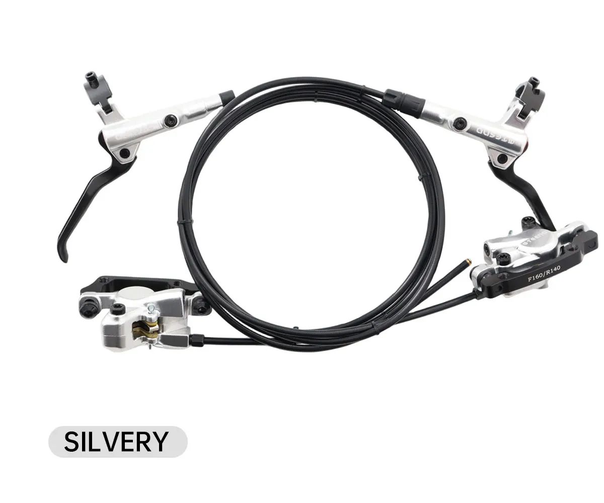 TESNO MTB Hydraulische Scheibenbremse 2 Kolben Leichtgewicht E-Bike/Fahrradbremsen 160mm Rotor Bremssattel Vorne Hinten 1000/1800mm Ölbremssatz – Detail 16
