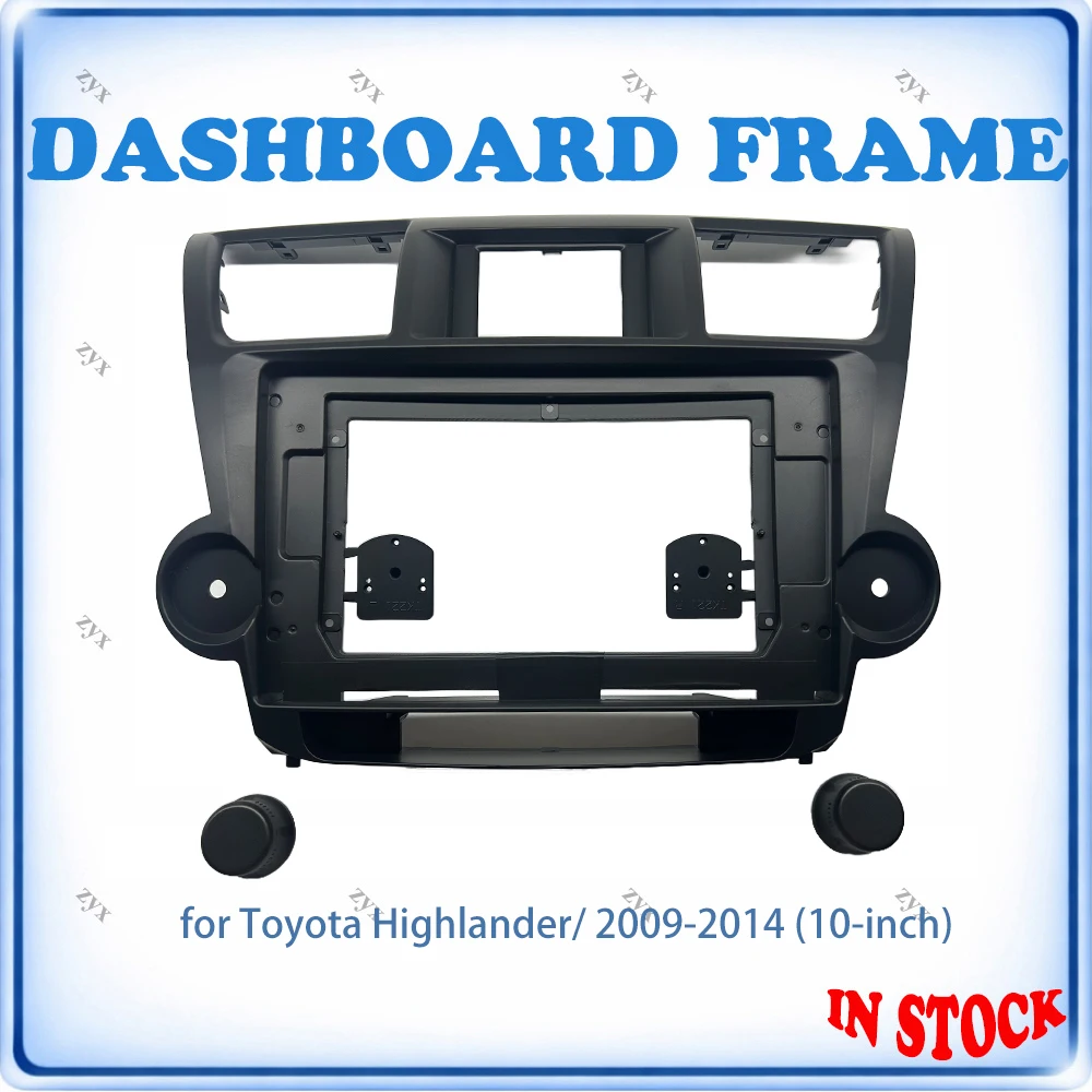 

Car Radio Fascia Frame For Toyota Highlander 2009-2014 10 inch Stereo Panel Wiring Harness