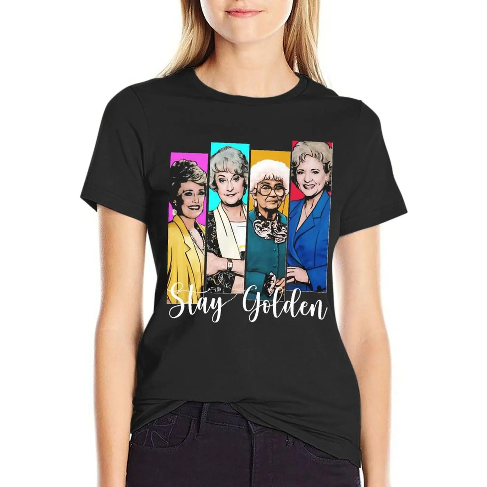 

Golden girls stay Golden T-Shirt new edition summer tops tops anime clothes t-shirts for Women graphic tees funny