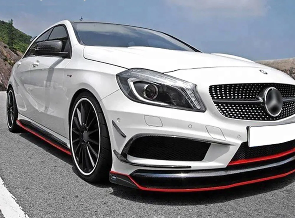 Car Accessories for Mercedes benz CLA Class W117 AMG Carbon Fiber Front Lip Rear Lip Side Skirts