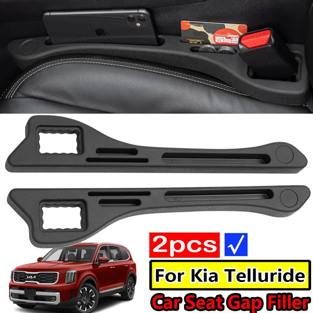 Car Seat Crevice Organizer Storage Seat Gap Filler For Kia Telluride EX 2019 2020 2021 2022 2023 2024 Accessories