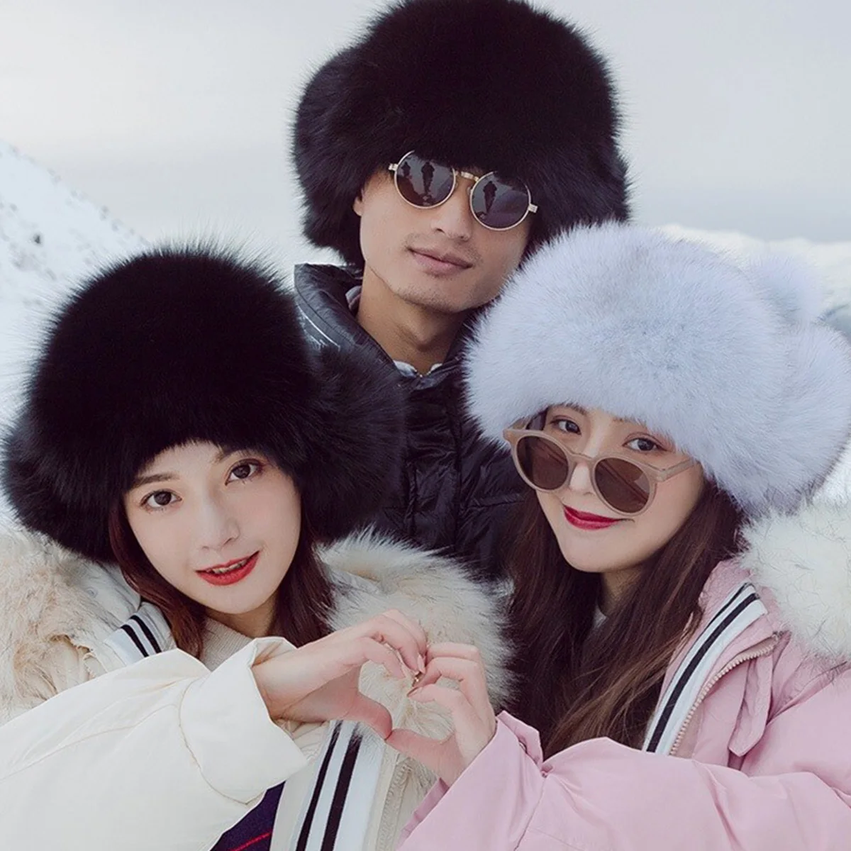 ريال فوكس الفراء إيرفلاب قبعة روسيا الشتاء اكسسوارات الدافئة حقيقية الثعلب الفراء الكرة منفذها القبعات 2026 جديد FEIMANUAN #6