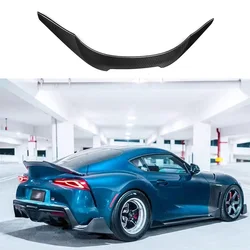 For Toyota Supra A90 MK5 2019 2020 2021 V Style Real Carbon Fiber Rear Trunk Spoiler Tail Boot Racing Trunk Wing Car Styling