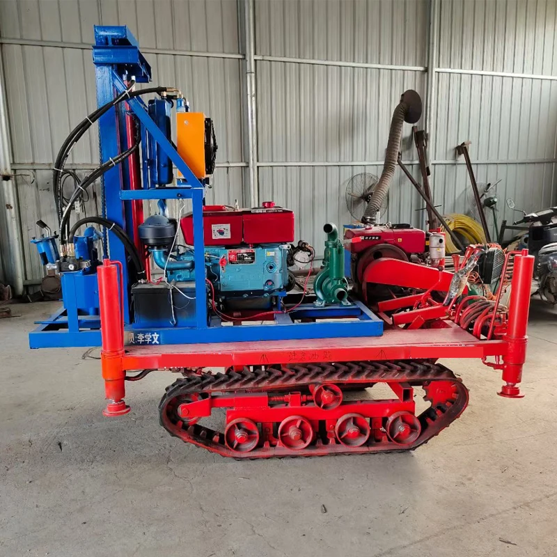 32HP Diesel Engine Hydraulic Water Well Drilling Rig Machine With Wheel Trailer