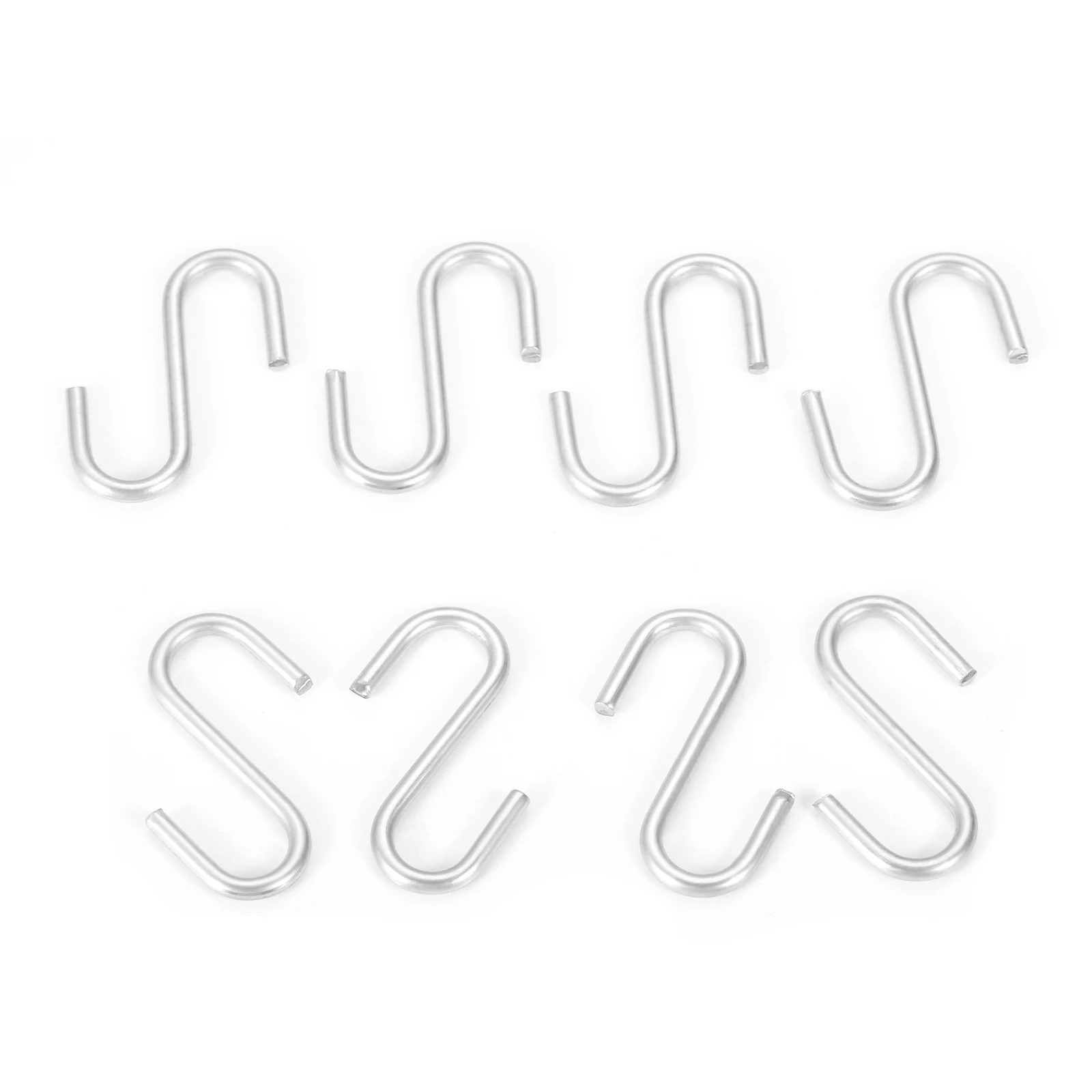 20Pcs S-Shaped Silver Wire Hooks Connector Chain Hardware for Hanging Kitchen Utensils Clothes Handbag Key Hanger Cabinet Doors