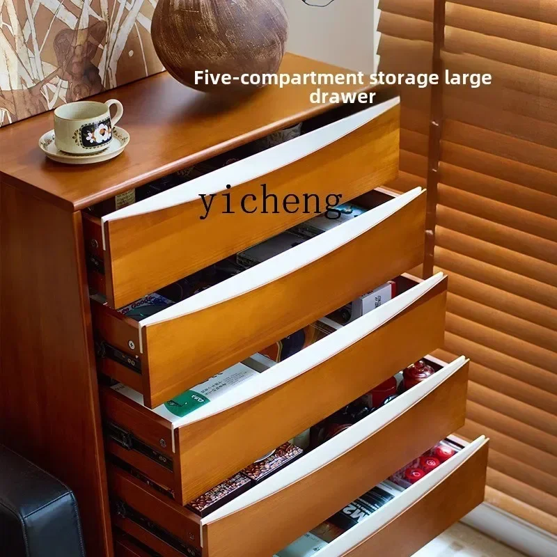 

ZC solid wood chest, bedroom bedside chest, living room against the wall, retro locker, sofa next to the cabinet
