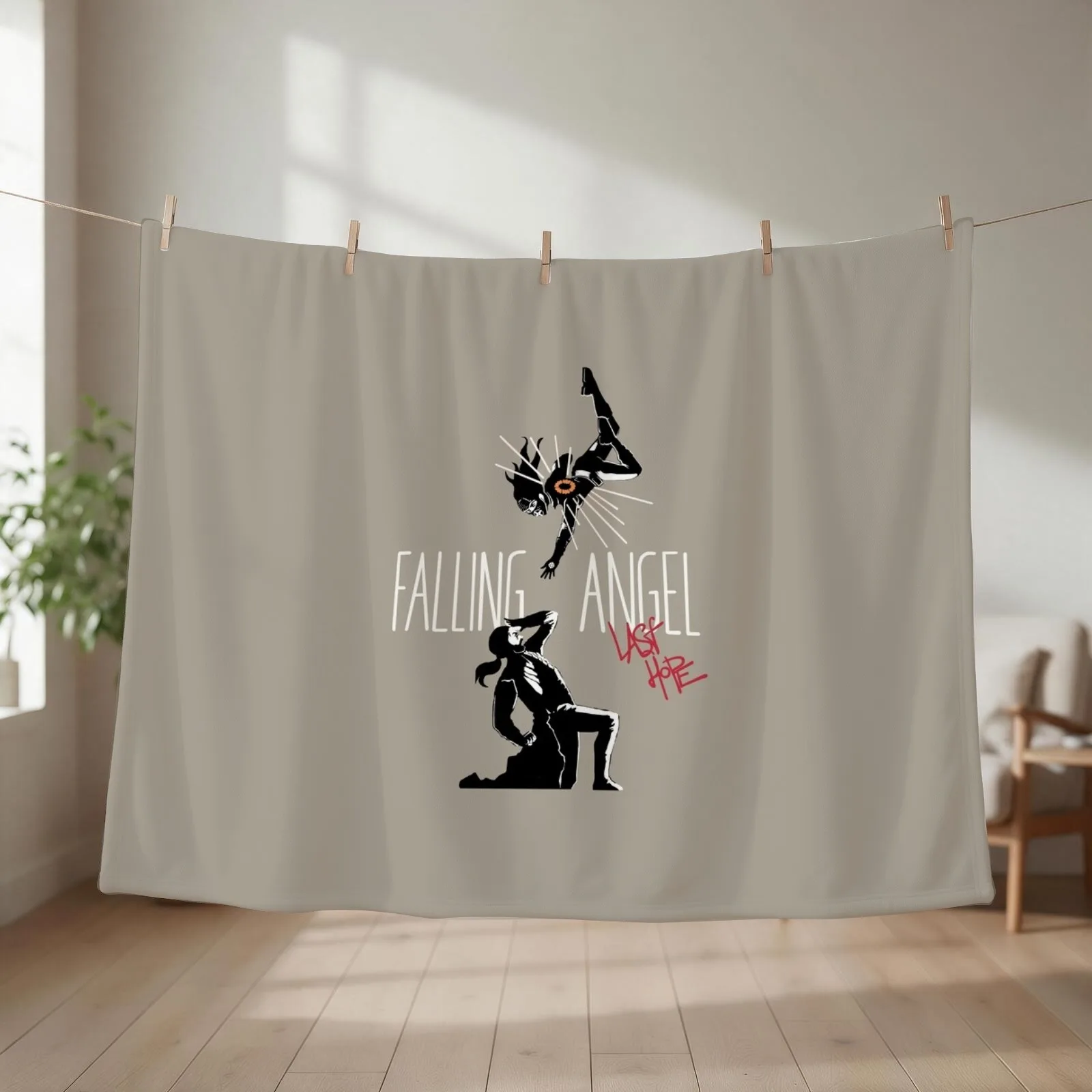 Falling Angel - Last Hope (Warrior Nun) Throw Blanket couch cozy soft plush fuzzy picnic outdoor blanket