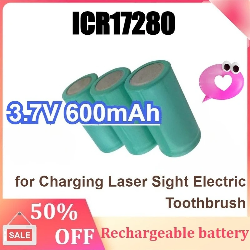 

3.7V 600mAh ICR17280 Lithium Battery for Charging Laser Sight Electric Toothbrush 17280