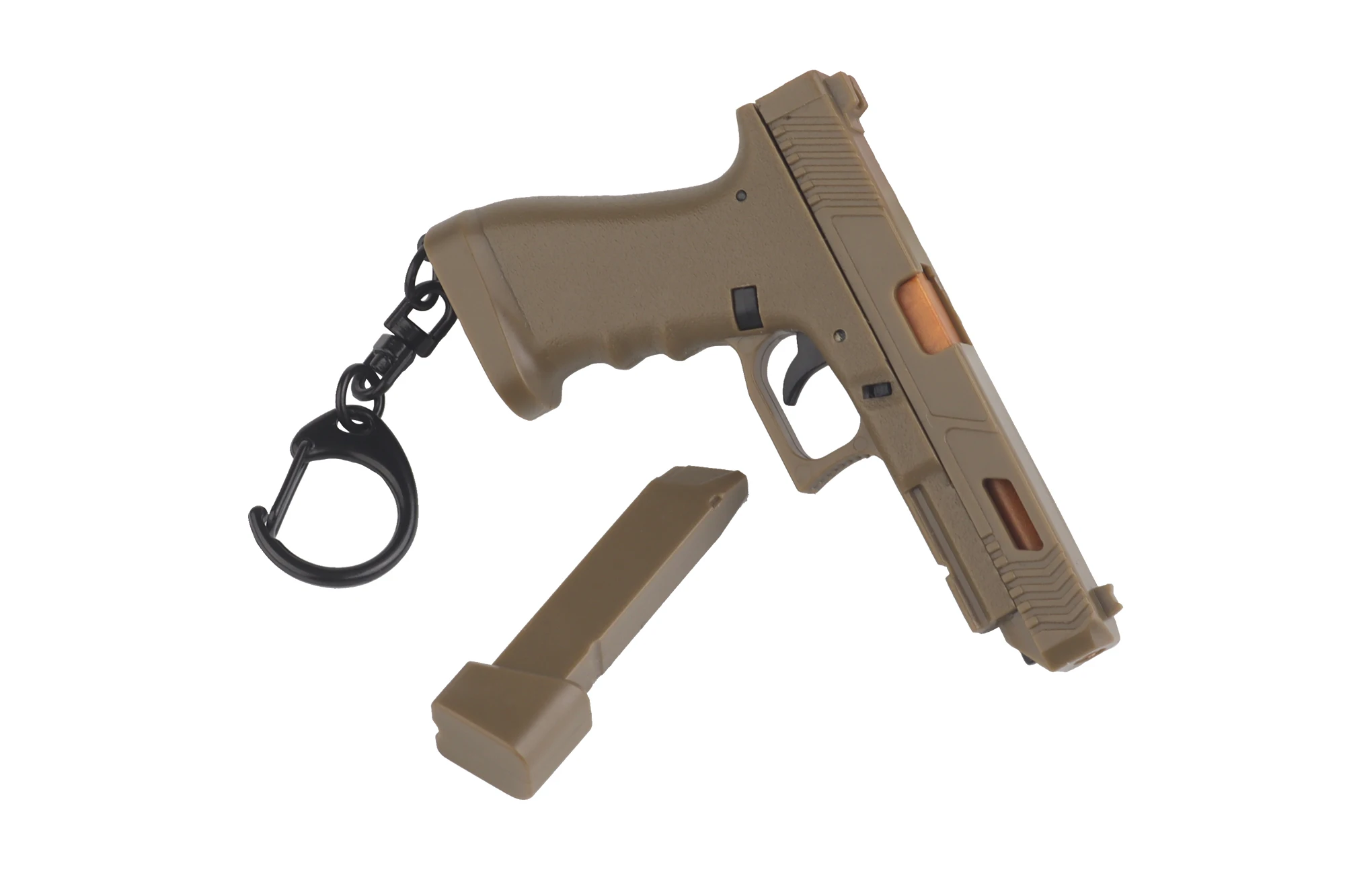 TTI G34 Model Keychain Portable Decorative Tactical Pistol Shape Keychain Hunting Gun Weapon Realistic Model Toy