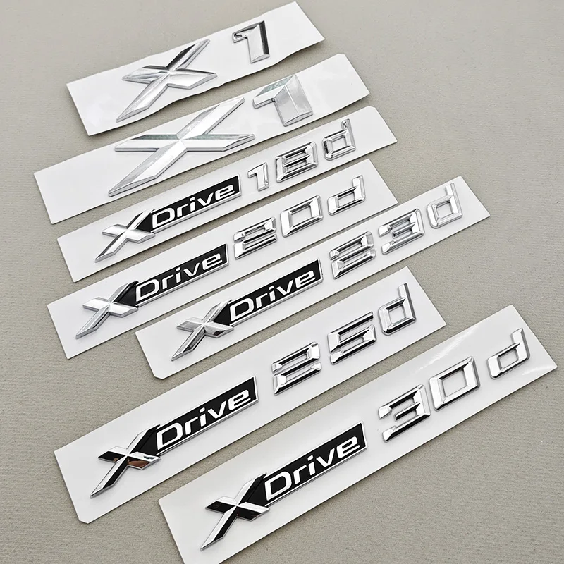 

3D ABS Car Sticker XDrive 20i 25i 30i 20d 30d Sticker Rear Trunk Badge Fender Emblem for E84 F48 F49 U11 F39 E83 F25 G08 F26 G02