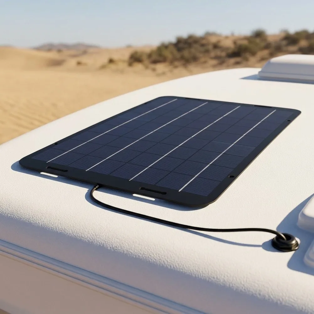 12V Battery Charger Flexible for Solar Panel 10W Lightweight for Solar Battery Charger Solar Controller Travel