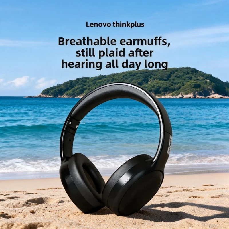 2026 Lenovo Wireless Headphones Bluetooth 5.3 Earphones Foldable Gaming Headset Sport Headphone with Mic Music Earbuds Original