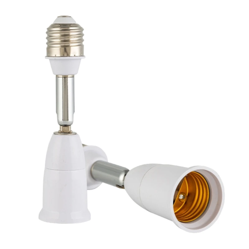 M6CA E27 to E27 Base Socket Extender, 180 Degree Bendable Light Bulb Socket